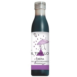 IL TINELLO Glaze with Balsamic Vinegar of Modena IGP – Crema all'Aceto Balsamico di Modena IGP, 250ml (8.45 fl oz) – Sweet, Thick & Velvety, No Added Coloring, Product of Italy