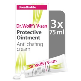 Dr. Wolff's V-san Protective Ointment 3X 75ml | Anti Chafing Cream for External Intimate Area | Daily Vaginal Health and Intimate Hygiene