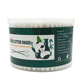 Thick Cotton Swabs,XL Size Natural Bamboo Cotton Buds,Organic Biodegradable, Dust-free, Waterproof Packaging