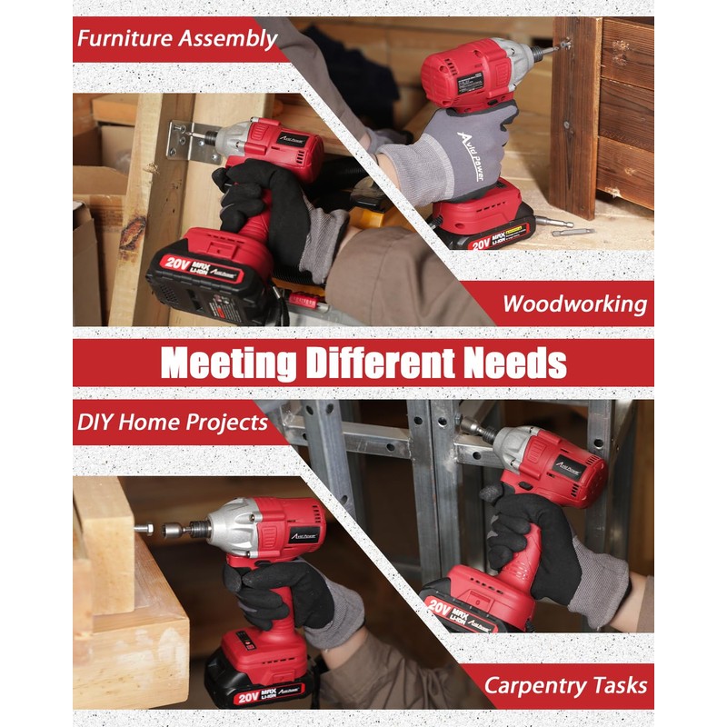 AVID POWER 20V Cordless Brushless Impact Driver Kit 1/4" 2220