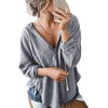 NEKOSI Thin Hoodies for Women Lightweight Long Sleeve V Neck