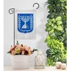 Breeze Decor Emblem of Israel Garden Flag Set with Stand
