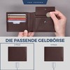 VON HEESEN Men's Leather Wallet with RFID Protection - Genuine