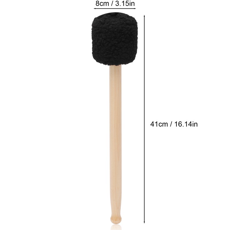 Drum Mallet Stick Drumstick Plush Head Maple Wood Handle for