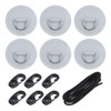 PATIKIL D-Ring Patch, 6 Pcs Stainless Steel D-Ring PVC Patch