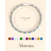 18K White Gold Plated Birthstone Tennis Bracelet for Women, Hypoallergenic