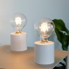 JHY DESIGN Set of 2 White Table Lamp Battery Powered