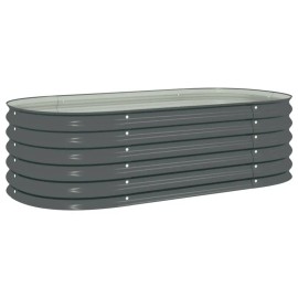 Galvanized Steel Gray 63"x31.5"x17.3" Garden Raised Bed Premium Garden SuppliesColor: Grey Color