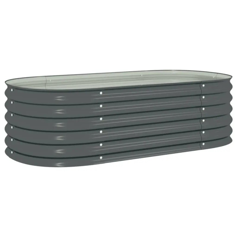 Galvanized Steel Gray 63"x31.5"x17.3" Garden Raised Bed Premium Garden SuppliesColor: