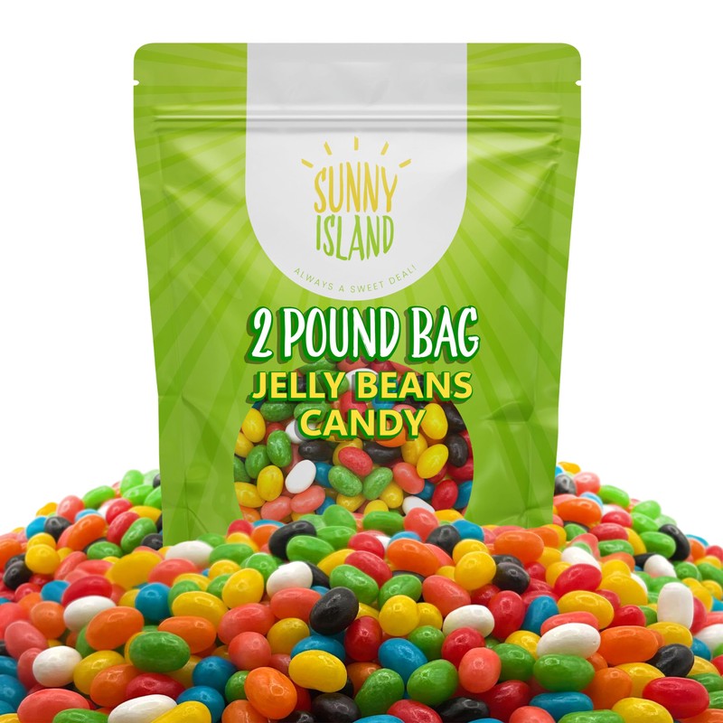 Jelly Beans Candy | 2-Pound Pack | Assorted Fruit and