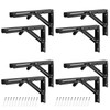 4 Pairs 8 PCS 12 Inch Folding Shelf Brackets,Metal Collapsible