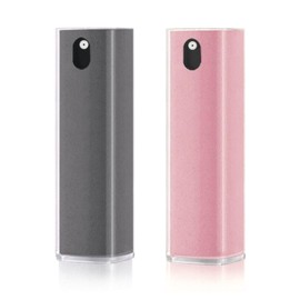 2PCS Screen Cleaner Touchscreen Mist Spray, Touchscreen Mist Cleaner, Screen Cleaner Spray and Wipe, Fingerprint-Proof Screen Cleaner for All Phones, Laptop and Tablet Screens (Pink+Grey)
