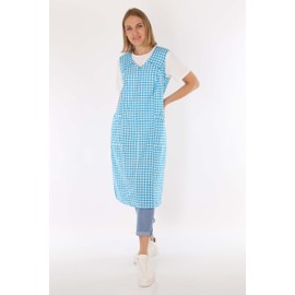 Schuerzenfabrik Zip smock zip gown house dress apron. - Turquoise - 12
