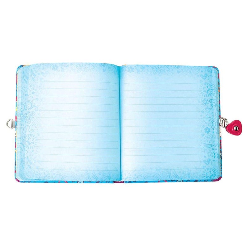 Playhouse Puppy Doodles Shiny Foil Cover Lock & Key Lined