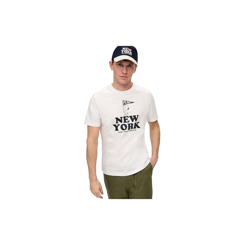 s.Oliver Mens Peanuts Print Cap, 03D1 White