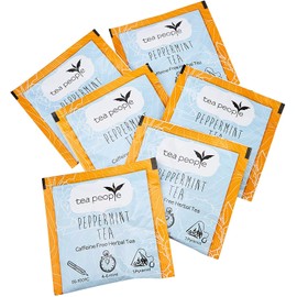 Tea People Peppermint Tea, 20 Individually Wrapped Herbal Tea Pyramids In A Dispensing Box, 60 g