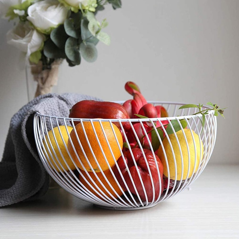 NORHOR Metal Fruit Basket, Iron Wire Fruit Basket, Fruit Bowls,