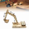 Manual DIY Model Toy Hydraulic Wooden Excavator Assembly Model Set