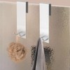 Lxoraziy Pack of 2 Shower Hooks, Towel Hooks No Drilling