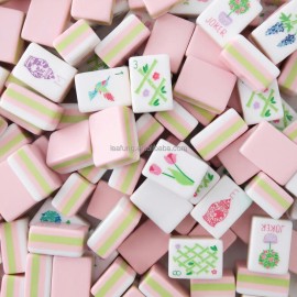 Custom Luxury 4 Tier American Mahjong Set Includes 4 Sets of Instructions and 160 Acrylic Mahjong Tiles for Family GatheringsColor: pink-20