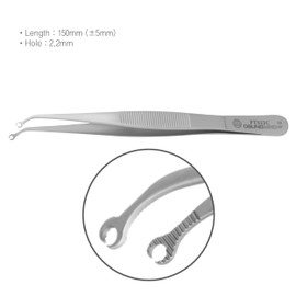 Osung PTS22C Suture Tissue Plier, 150 mm Hole Diameter