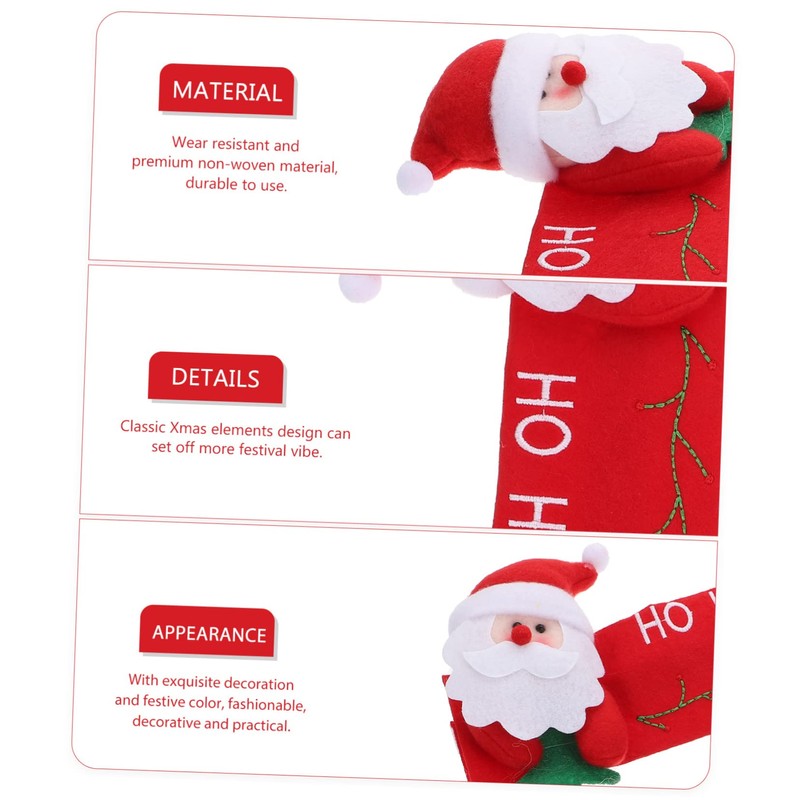 LABRIMP Dishwasher Handle Cover Xmas 2 Pack Christmas Decorative Fridge
