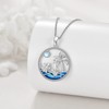 CRMAD Turtle Beach Necklace Sterling Silver Palm Tree Ocean Wave