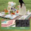 TlaroRiz 77.56"×77.56" Large Picnic Blankets Waterproof Picnic Mat Foldable Picnic