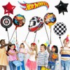 8 Pcs Hot Wheels Foil Balloons, Hot Wheels Balloons, Hot