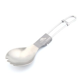 TOAKS Ultralight Titanium Tableware Outdoor Flatware Cutlery Fork and Spoon (T-21)