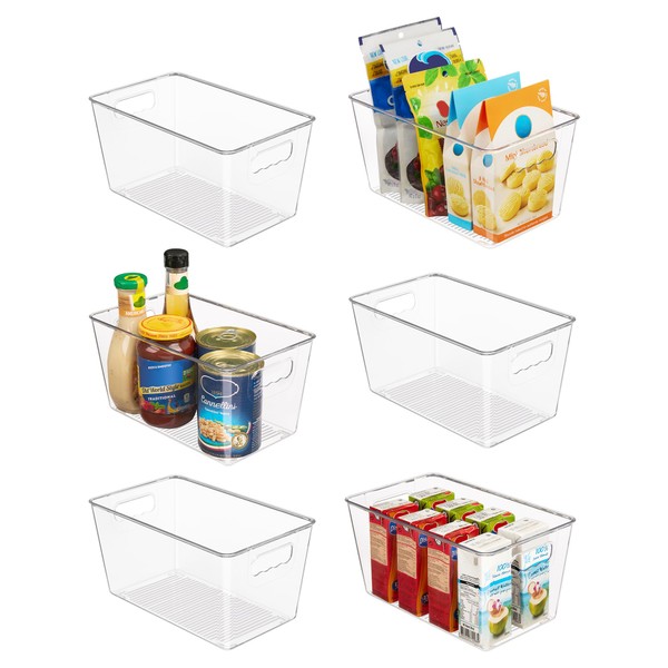 Vtopmart Vtopmart Clear Plastic Storage Bins, 6 PCS Pantry Organizer