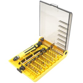 Juego de destornilladores 45 en 1, mini destornillador de precisión con funda, kit de destornillador magnético multifunción con puntas reemplazables para teléfono celular, computadora, portátil, reloj, gafas, consola de juegos