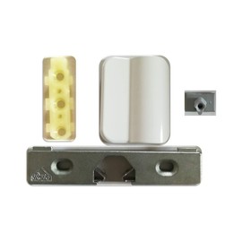 Balcony Door Handle Aluminium in White or Black + Roto Door Catch Eurofold (White)