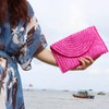 EVEOUT Women's Woven Straw Clutches Summer Handbag Purse Beach Vacation