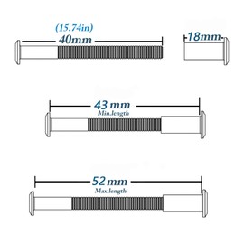 Anmas - Juego de 20 tornillos y tuercas de casquillo M6 para montaje de muebles, para cuna, cama, cuna, pernos hexagonales, cabeza hexagonal (40 mm)