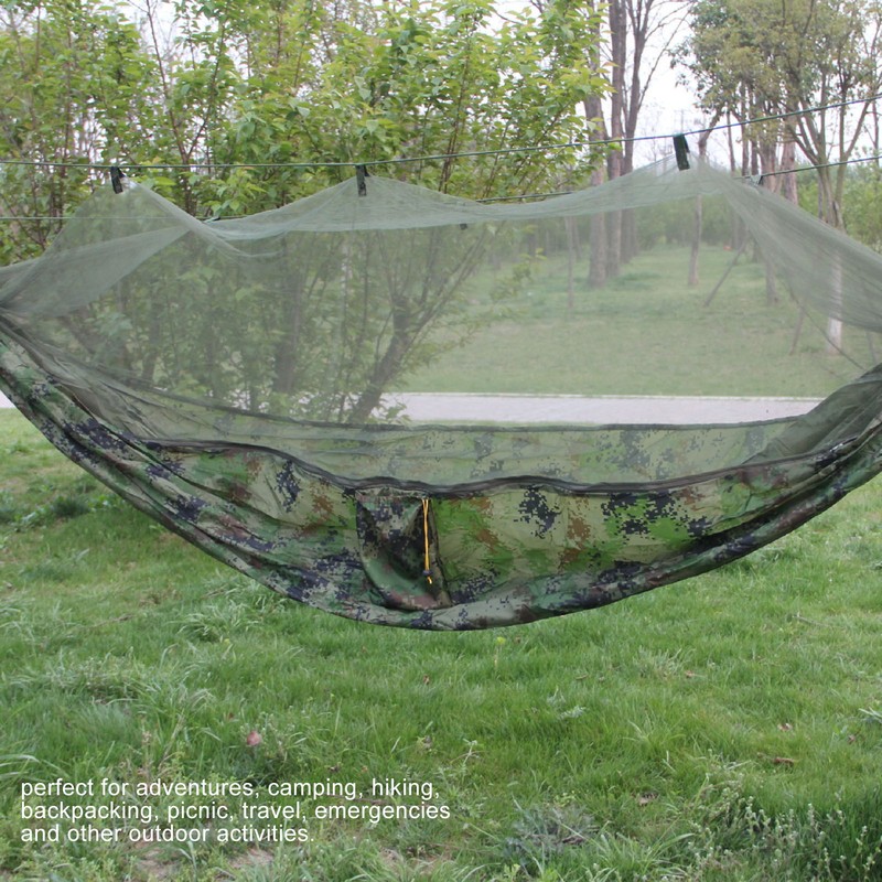 Camping Hammock 2 Persons 440lb Capacity Camo Color Bed Net