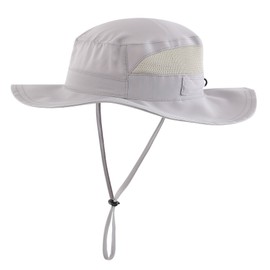 Connectyle Kids UPF 50+ UV Sun Hat for Toddler Baby Adjustable Outdoor Play Hat for Beach S Gray