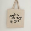 Made in the image of God | Christian quote tote