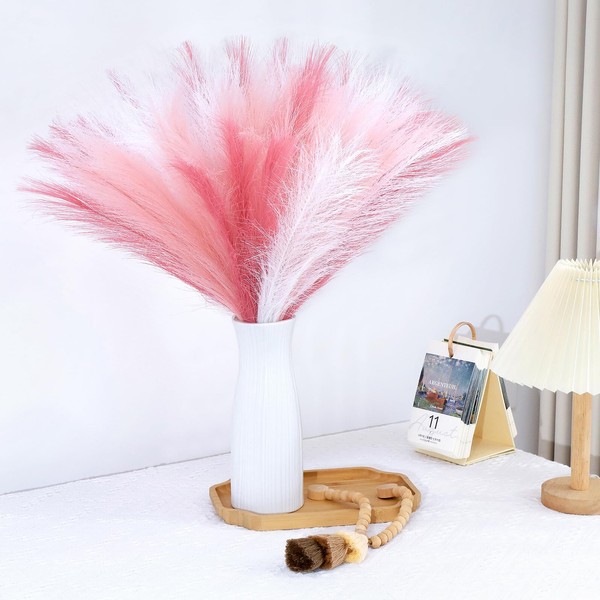 MUUNC Pink Pampas Grass Decor 30 Pcs 21.7 Inch Faux