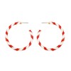 Christmas Candy Cane Earrings for Women Candy Cane Hoop Earrings
