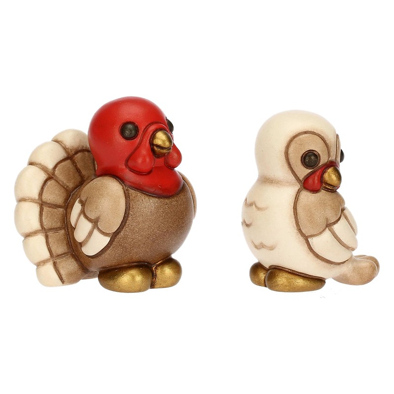 THUN - Set 2 Tacchini in Ceramica Decorata a Mano,