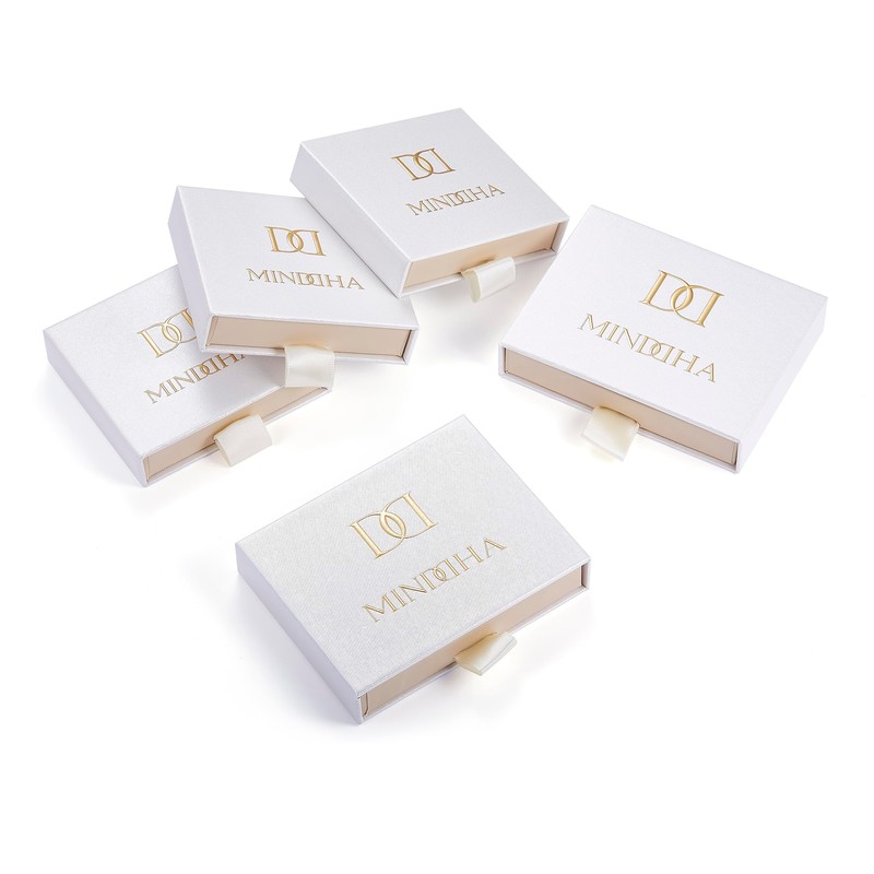 MINDDHA 14K Gold Plated Interlocked Stackable Rings for Women -