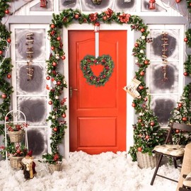 LEISURE CLUB Door Hook, Christmas Wreath, Hanging Door, Decorative Hook, Door Hanger, Door, Garland Hook, Easy to Install, Metal Hook, Hanger Holder, Entryway, Accessories, Decoration (White, 12.2