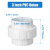 1 pcs 3 Inch PVC Union, Socket x Socket Schedule