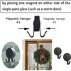AUXPhome 2-Pack Magnetic Wreath Hanger－ by Placing one Magnet on
