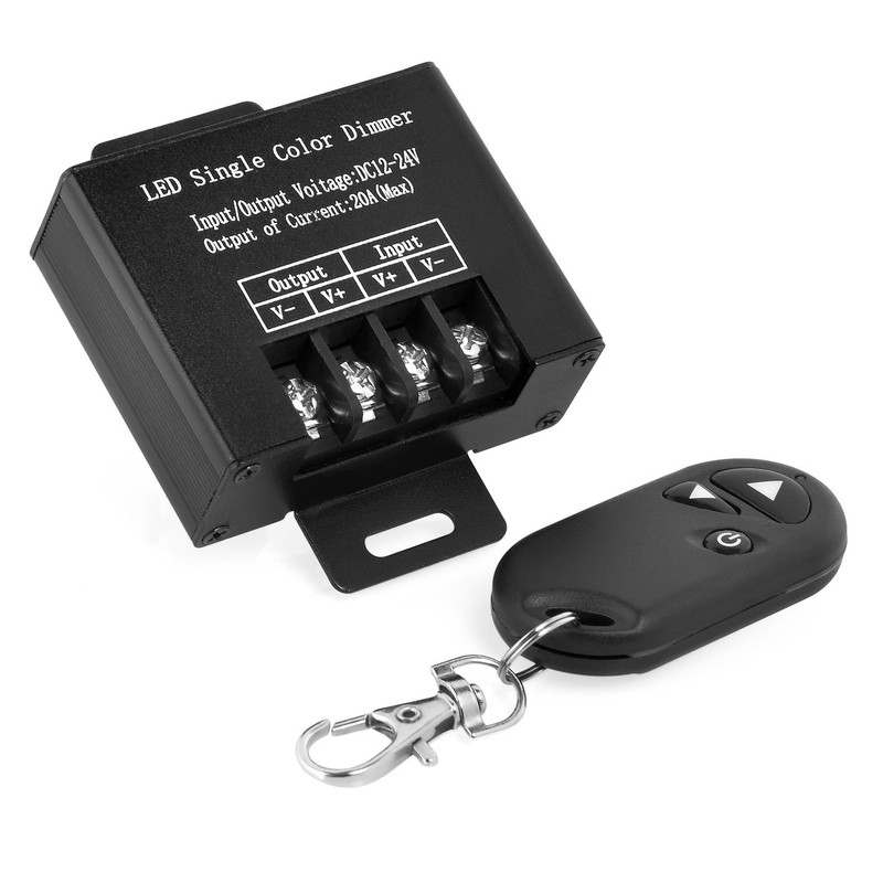 Neuftech DC 12V-24V 20A Metal Housing LED Dimmer Wireless RF