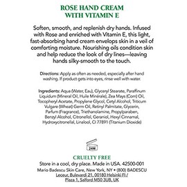 Mario Badescu Rose Hand Cream with Vitamin E, 3 oz