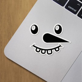 Decal Stickers of Snowman Face Premium Indoor (No Waterproof) Vinyl Decal Stickers for Laptop Phone Accessory Helmet Car Window Mug Tuber Cup Door Wall Decoration ANDVER30g483aBL