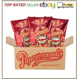 Popcornopolis Zebra Popcorn 24 oz, 3-count