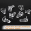 Morobor Plastic Hold Down Bracket, 10pcs Clear Plastic Blinds Bottom